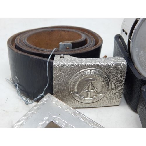 99B - Masonic Leather Belt, Jewels etc together with a Quantity of Coins Including Canadian Dollars, Decim... 