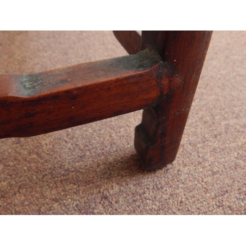 413 - 19th Century Chinese Wooden Table of Square Form with Recessed Top & a Carved & Pierced Apron on Fou... 