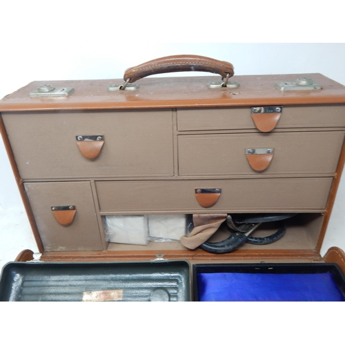 415 - Vintage Leather Doctor's Case with Fitted Interior together with Medical Examination Instruments, Ca... 