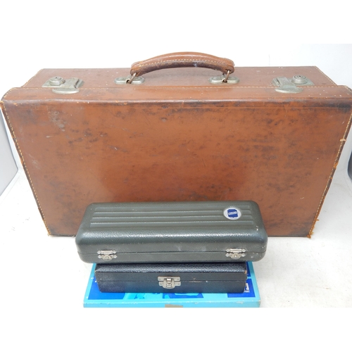 415 - Vintage Leather Doctor's Case with Fitted Interior together with Medical Examination Instruments, Ca... 