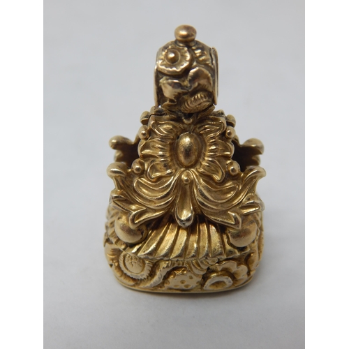 286 - 19th Century Yellow Metal Seal: Gross weight 14.8g