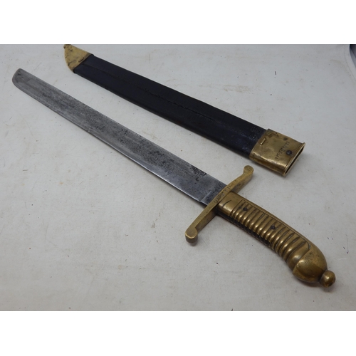 425 - 19th Century Prussian Sappers Hanger with Scabbard 64cm