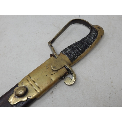 426 - 19th Century French Artillery Short Sword in Scabbard 75cm