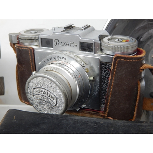 435 - A Collection of Cameras including an Ensign Cupid, Agfa Isolette, Paxette Braun & G. Rodenstock, Bro... 