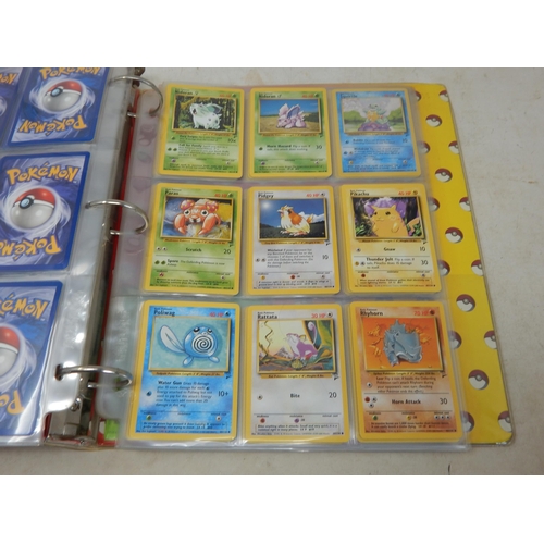 455 - Pokemon Cards: (343 Total) Contained in Two Original Pokemon Ring Binders including: 1999-2000 Base ... 