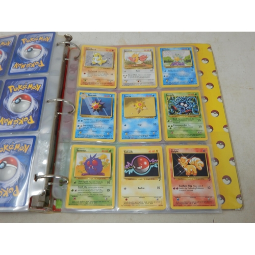 455 - Pokemon Cards: (343 Total) Contained in Two Original Pokemon Ring Binders including: 1999-2000 Base ... 