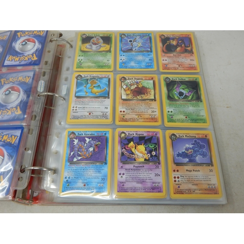 455 - Pokemon Cards: (343 Total) Contained in Two Original Pokemon Ring Binders including: 1999-2000 Base ... 