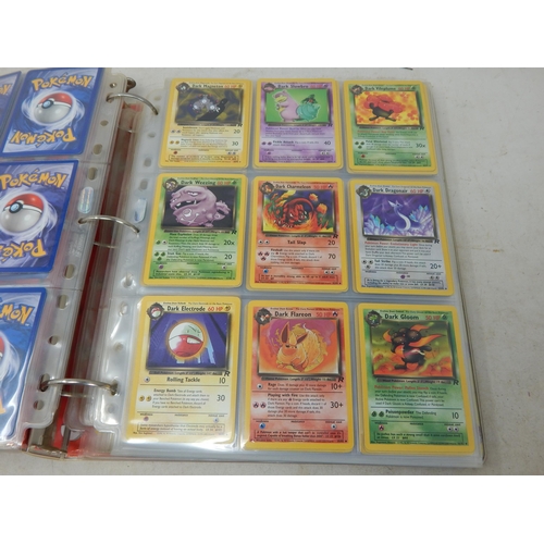 455 - Pokemon Cards: (343 Total) Contained in Two Original Pokemon Ring Binders including: 1999-2000 Base ... 