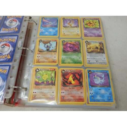 455 - Pokemon Cards: (343 Total) Contained in Two Original Pokemon Ring Binders including: 1999-2000 Base ... 