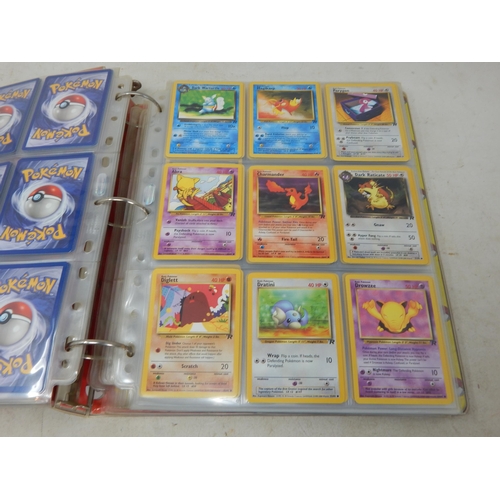 455 - Pokemon Cards: (343 Total) Contained in Two Original Pokemon Ring Binders including: 1999-2000 Base ... 