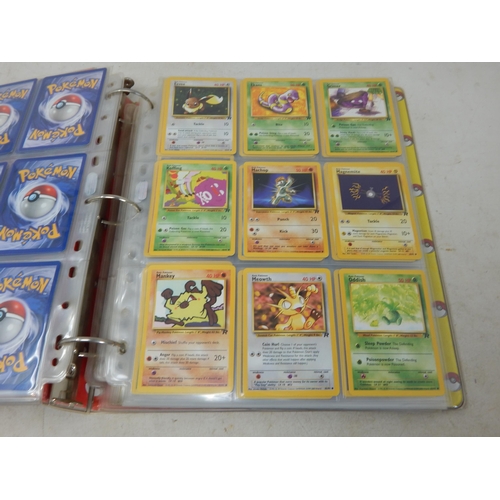 455 - Pokemon Cards: (343 Total) Contained in Two Original Pokemon Ring Binders including: 1999-2000 Base ... 