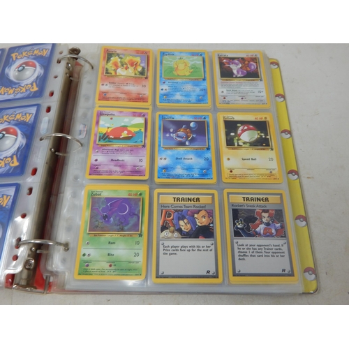 455 - Pokemon Cards: (343 Total) Contained in Two Original Pokemon Ring Binders including: 1999-2000 Base ... 