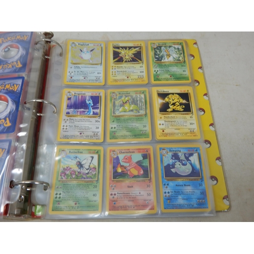 455 - Pokemon Cards: (343 Total) Contained in Two Original Pokemon Ring Binders including: 1999-2000 Base ... 