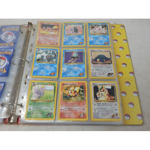 455 - Pokemon Cards: (343 Total) Contained in Two Original Pokemon Ring Binders including: 1999-2000 Base ... 