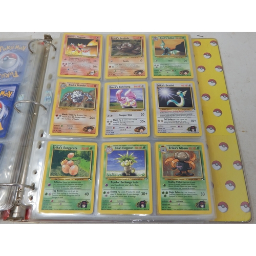 455 - Pokemon Cards: (343 Total) Contained in Two Original Pokemon Ring Binders including: 1999-2000 Base ... 