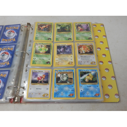 455 - Pokemon Cards: (343 Total) Contained in Two Original Pokemon Ring Binders including: 1999-2000 Base ... 