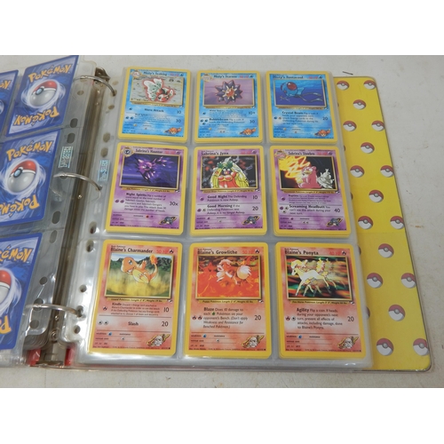 455 - Pokemon Cards: (343 Total) Contained in Two Original Pokemon Ring Binders including: 1999-2000 Base ... 