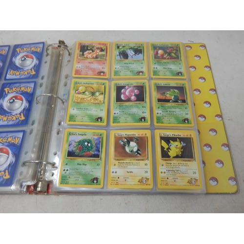 455 - Pokemon Cards: (343 Total) Contained in Two Original Pokemon Ring Binders including: 1999-2000 Base ... 