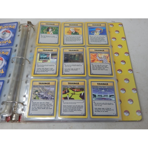 455 - Pokemon Cards: (343 Total) Contained in Two Original Pokemon Ring Binders including: 1999-2000 Base ... 