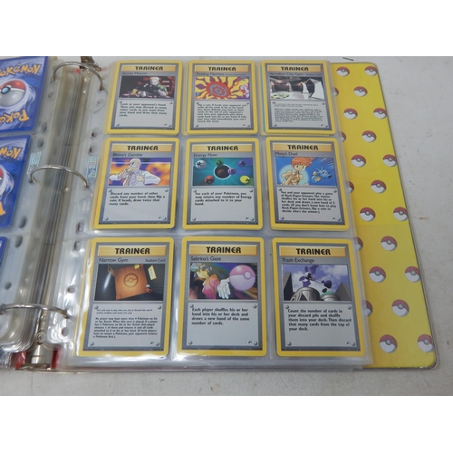 455 - Pokemon Cards: (343 Total) Contained in Two Original Pokemon Ring Binders including: 1999-2000 Base ... 