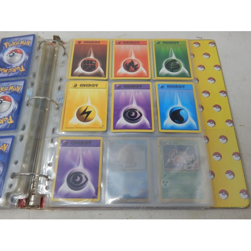 455 - Pokemon Cards: (343 Total) Contained in Two Original Pokemon Ring Binders including: 1999-2000 Base ... 