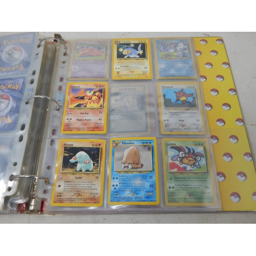 455 - Pokemon Cards: (343 Total) Contained in Two Original Pokemon Ring Binders including: 1999-2000 Base ... 