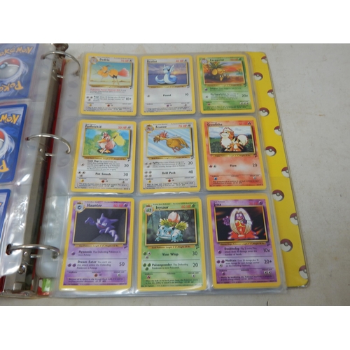 455 - Pokemon Cards: (343 Total) Contained in Two Original Pokemon Ring Binders including: 1999-2000 Base ... 