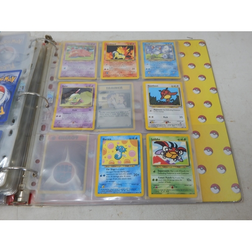 455 - Pokemon Cards: (343 Total) Contained in Two Original Pokemon Ring Binders including: 1999-2000 Base ... 