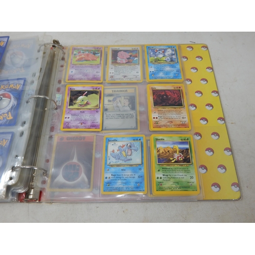 455 - Pokemon Cards: (343 Total) Contained in Two Original Pokemon Ring Binders including: 1999-2000 Base ... 