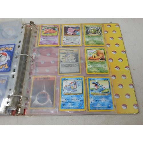 455 - Pokemon Cards: (343 Total) Contained in Two Original Pokemon Ring Binders including: 1999-2000 Base ... 