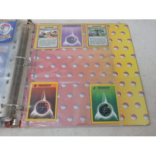 455 - Pokemon Cards: (343 Total) Contained in Two Original Pokemon Ring Binders including: 1999-2000 Base ... 