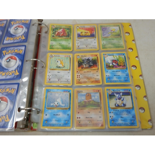 455 - Pokemon Cards: (343 Total) Contained in Two Original Pokemon Ring Binders including: 1999-2000 Base ... 