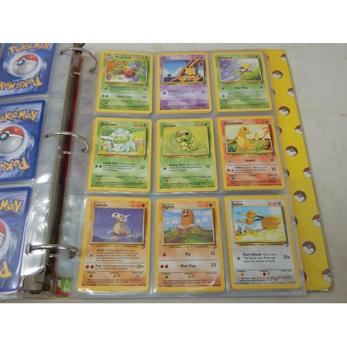 455 - Pokemon Cards: (343 Total) Contained in Two Original Pokemon Ring Binders including: 1999-2000 Base ... 