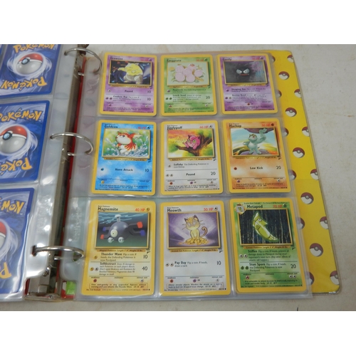 455 - Pokemon Cards: (343 Total) Contained in Two Original Pokemon Ring Binders including: 1999-2000 Base ... 