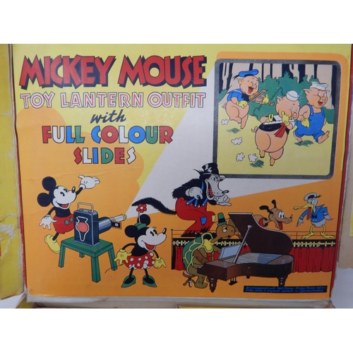 444 - Vintage Mickey Mouse Lantern Outfit with Full Colour Slides (boxed)