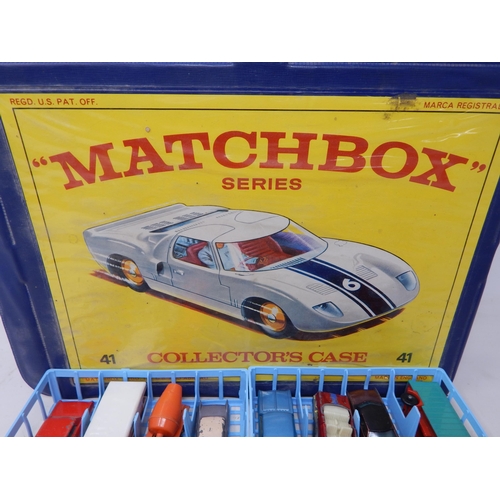 445 - Matchbox Series Collectors Case containing 36 cars etc