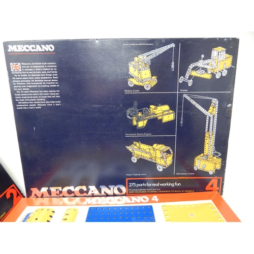 459 - Boxed Meccano Sets 2 & 4 with Instruction Booklets