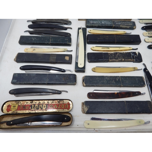 466 - A Large Quantity of Antique & Vintage Cut Throat Razors