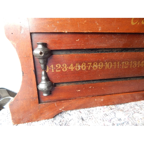 472 - Riley Mahogany Snooker Score Board