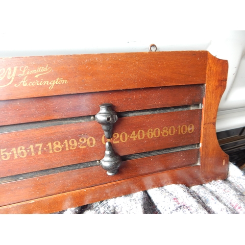 472 - Riley Mahogany Snooker Score Board