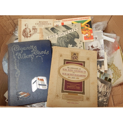 Large Quantity of Cigarette Card Sets, Albums etc together with a quantity of postcards