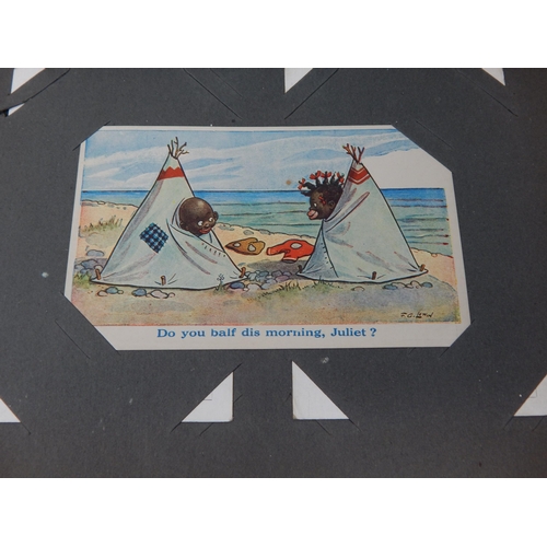 475 - An Early 20th Century Postcard Album containing 118 Humour Postcards