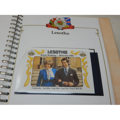 23A - A superb collection of Royal Wedding Prince Charles and Lady Diana Spencer stamps in 3 x de-luxe Sta... 