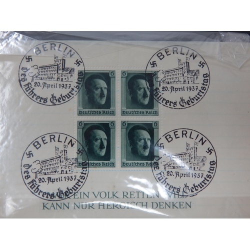 23H - Third Reich interest - A vintage envelope postmarked 20 April 1942 with 4 x Adolf Hitler stamps addr... 