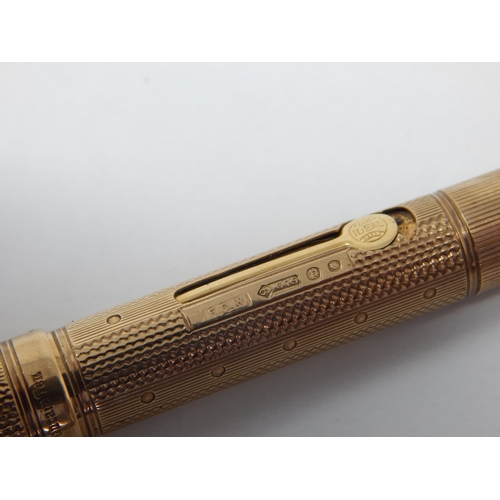 299D - 9ct Gold Watermans Ideal Fountain Pen Hallmarked London 1930 by Watermans with 14ct Gold Nib: Gross ... 