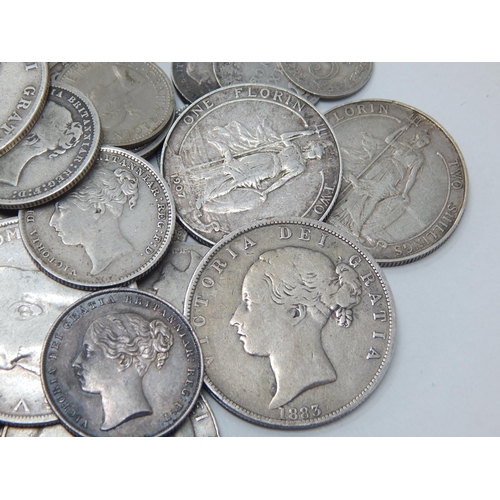 99G - A Quantity of GB Silver Coinage Pre 1920: Weight 156g