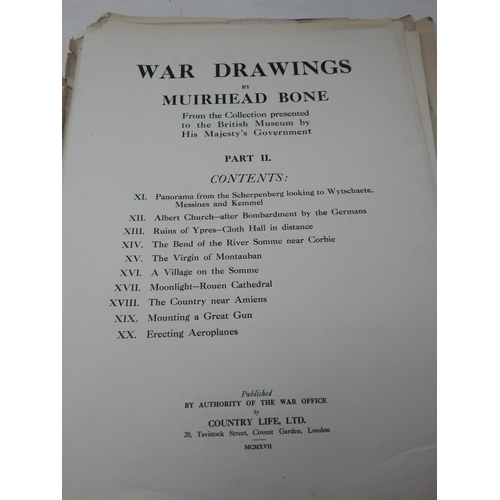 484 - WWI: A Folio of War Drawings by Muirhead Bone 1876-1953