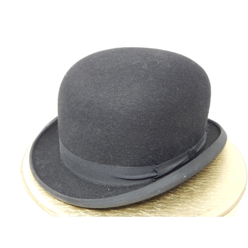 479A - Dunn & Co Bowler Hat Size 7 3/8 in Hat Box