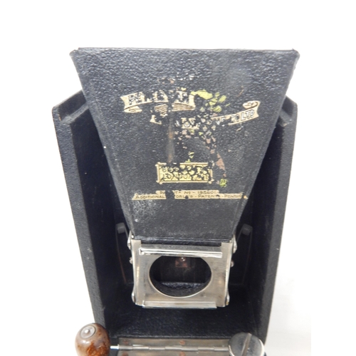 496 - Vintage Small Portable Gramophone in Folding Fitted Case