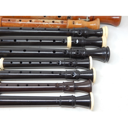 497 - Large Quantity of Varying Sized Recorders, Mainly by Allos & Adler: Largest 64cm